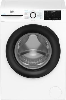 Пральна машина Beko фронтальна, 8кг, 1400, a+++, 55см, дисплей, інвертор, пара, білий bm3wfsu48435wb