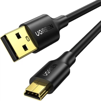 Кабель UGREEN US132 USB 2.0 to Mini-USB 5 Pin Male 1 м для передачі даних до 480 Мбіт/с (9F6AF4A8C302)