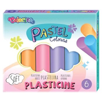Пластилин Colorino Pastel 100 г 6 пастельных цветов (84972PTR)