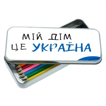 Пенал школьный для мальчика и девочки металлический Патриотический #011 7*18 см Silver