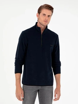Толстовка на флисе, на молнии мужская Pierre Cardin G021SZ082-000-2096445 (lacivert) M Темно-синяя (8683858004134)