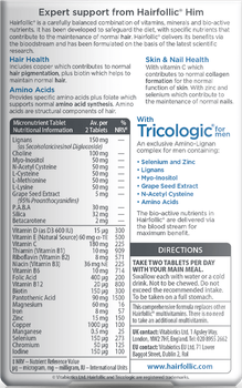 Suplement diety Vitabiotics Hairfollic Him wspierający zdrowe włosy 30 tabletek (5021265248759)