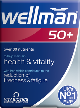 Suplement diety Vitabiotics Wellman 50+ dla mężczyzn po 50 roku życia 30 tabletek (5021265223510)