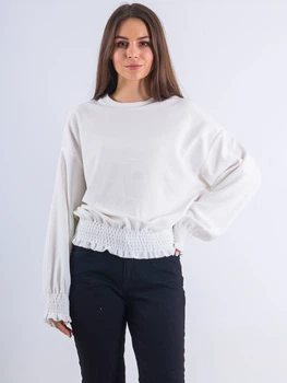 Блуза на резинке BEBE PLUS 24520 S (75208S) Белый