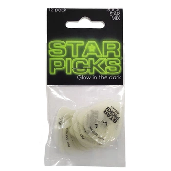 Медиатор Everly Glow In The Dark Star Pick Mix 12 шт. (33009)