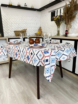Скатерть водоотталкивающая Delux Textil Африканский принт 140 х 110 см (366364)