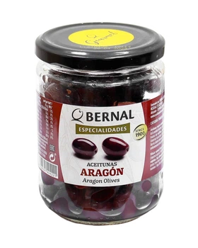 Оливки черные с косточкой без рассола из Арагона Bernal Especialidades Aragon, 250 г