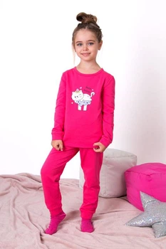 Пижама для девочки Mevis 5348 02 104 см малиновый