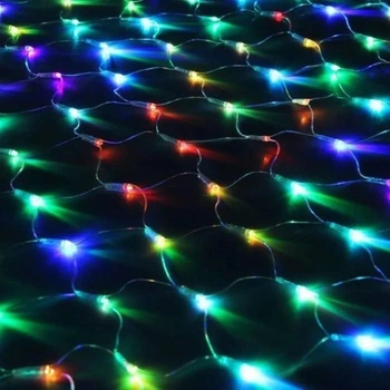 Гирлянда Сетка LED 2240 Мульти прозрачный провод 1-41