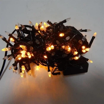 Гірлянда Нитка Конус-Рис LED 200 Теплий Білий чорний провід 1-34