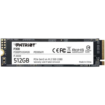 Накопичувач SSD Patriot P300 512GB M.2 2280 PCIe 3.0 x4 NVMe TLC