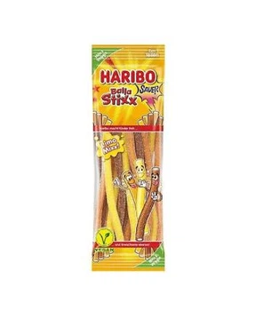 Жевательные палочки со вкусом колы и лимонада в кислом сахаре Haribo Balla Stixx Limo Mixx sauer 175g