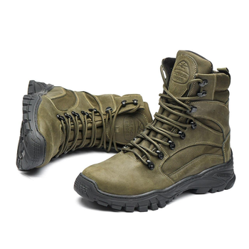 Тактические берцы Tactical Shoes зима легкие удобные теплые 41р 26,5 см Хаки натуральная кожа Украина