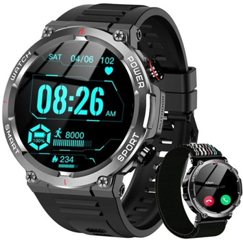 Смарт-годинник з Українським додатком Blackview W50 IP68, Black/ЧОРНІ (W50B)