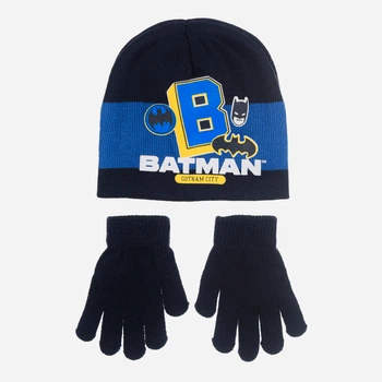Детский демисезонный комплект (шапка + перчатки) для мальчика Disney Batman XH4118 54 см Нави (3609087277212)