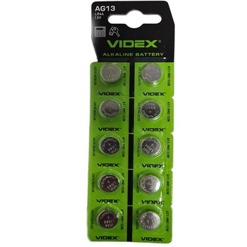 Батарейка Videx AG13 (LR44) блістер 10 штук (48784)