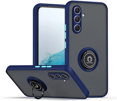 Чохол Fiji Colorframe для Samsung Galaxy A55 5G (A556) матовий бампер з кільцем підставкою Dark Blue