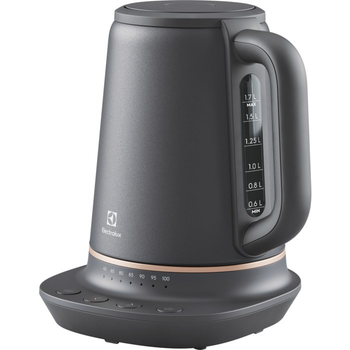 Електрочайник Electrolux 1.7л Strix метал підтримка температури чорний матовий