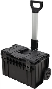 Skrzynka systemowa YATO 3 sekcje, na kołach z teleskopową rączką 585x425x410 mm (YT-09166)