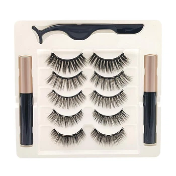 Набір вій Magnetic Eylashes 5 пар + 2 магнітні підводки + пінцет 003N