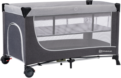 Кровать-манеж Kinderkraft Leody Grey (KCLEOD00GRY0000) (5902533917990)