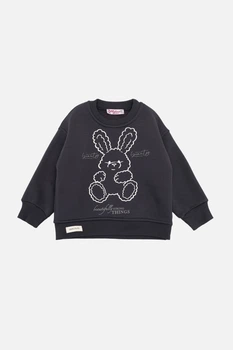 Свитшот для девочки 122 цвет графитовый Viollen Girl kids ЦБ-00259310