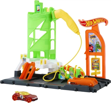 Трек Хот Вілс Супер Заправна Станція Hot Wheels City Super Recharge Fuel Station Mattel HTN79