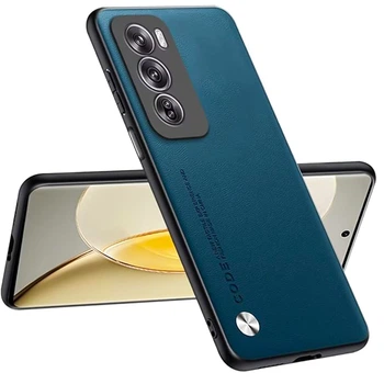 Кожаный чехол - накладка CODE Tactile Experience для Oppo Reno12 Pro green