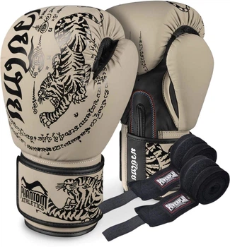 Боксерские перчатки Phantom Muay Thai Sand 14 унций (Бинты 4 м в подарок) (PHBG2613-14)