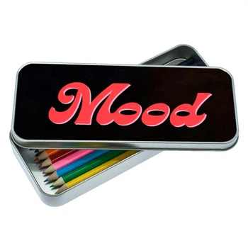 Пенал школьный для мальчика и девочки металлический mood 7*18 см. Silver