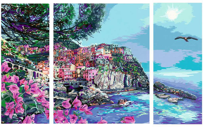 Malowanie po numerach Ravensburger CreArt Cinque Terre Panorama 50 x 80 cm (4005556235292)