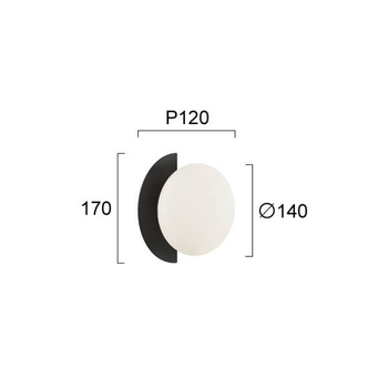 Бра DARCY 4292000 Viokef черный / белый