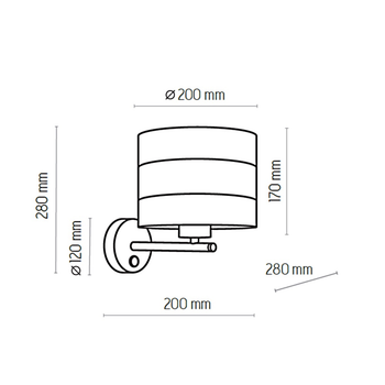 Бра TAGO 3210 TK-Lighting золотой, черный
