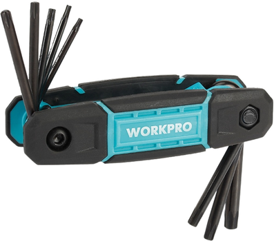 Набор ключей шестигранных Workpro складной TORX CR-V PRO 8 предметов (WP222030)