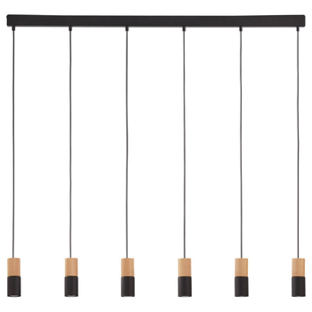 Люстра подвесная ELIT WOOD 6312 TK-Lighting черный / бежевый, дерево, черный