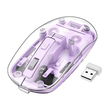 Мышь компьютерная беспроводная HOCO Mysterious dual-mode silent wireless mouse GM29 800/1200/1600dpi Фиолетовый