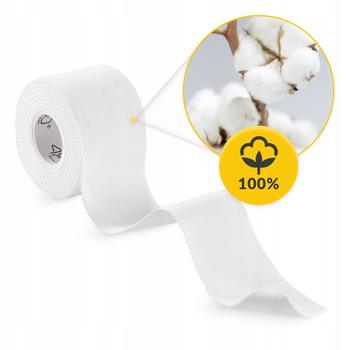 Лента кинезиологическая (кинезио тейп) 4FIZJO Rigid Tape 5 см x 10 м жесткая White (P-5905973400824)