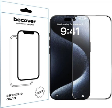 Защитное стекло BeCover для смартфона Apple iPhone 16 Plus Black (BC_712123)
