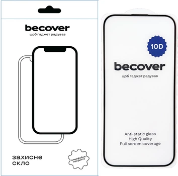 Защитное стекло BeCover 10D для смартфона Apple iPhone 16 Black (BC_712321)