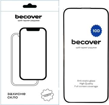 Защитное стекло BeCover 10D для смартфона Apple iPhone 16 Plus Black (BC_712322)