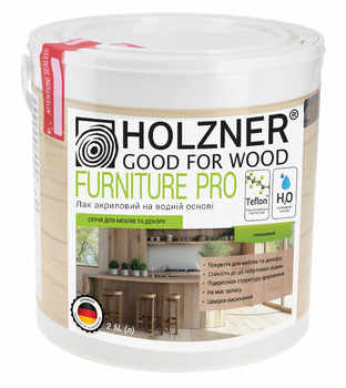 Лак для мебели Holzner FURNITURE PRO глянцевый 2,5L