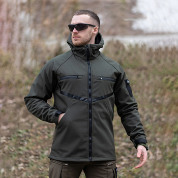 Тактическая демисезонная Куртка Bezet Omega Softshell хаки размер 3XL