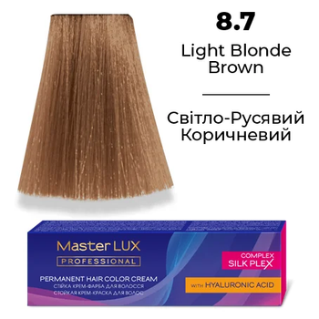 Стійка крем-фарба для волосся Master LUX 8.7 Світло-Русявий Коричневий 60 мл (2412118309)