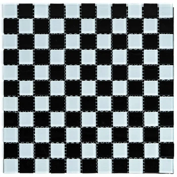 Самоклеющаяся плитка - мозаика Sticker Wall из декоративного стекла шахматка 298х298х4,5мм SW-00002366