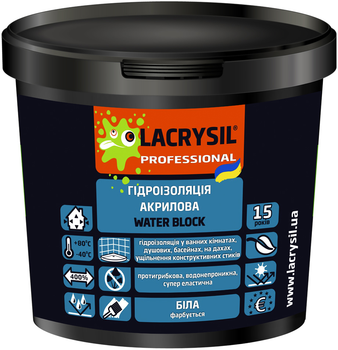 Мастика гидроизоляционная Lacrysil Waterblock 6 кг Голубая (4820102172131)