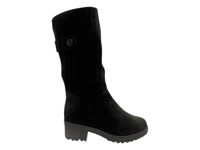 Жіночі чоботи Foot Step чорні замшеві FS-17-2S 25,5 см 41(р)