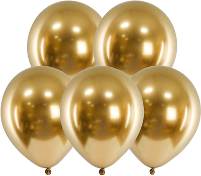 Balony PartyDeco Glossy 30 cm 50 szt Złote (5900779109933)