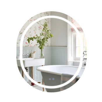 Зеркало Qtap Gemini 800х700 с LED-подсветкой Touch, с антизапотеванием, с диммером, регулировка температуры цвета (3000-6500K) Reverse QT2578R8070