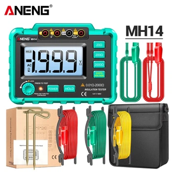 Профессиональный тестер сопротивления заземления омметр Aneng MH14 Green
