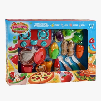 Набір продуктів Кулінарна фантазія 10385 Wtoys, 24 елементи, овочі та фрукти на липучках
